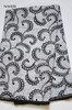 African print fabric white and black floral Naheri
