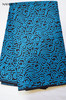 African print fabric blue and black Naheri