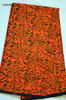 African print fabric batik pattern orange Naheri
