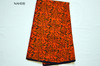 African print fabric batik pattern orange Naheri