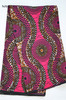 African print fabric record print wavy hot pink Naheri