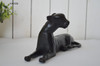 African inspired animal carving black dog