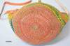 African inspired handbag woven sisal and leather bag
