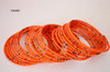 maasai beaded African inspired bracelets orange African jewellery