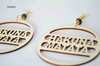 African hakuna matata wood earrings handmade jewelry