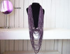 Purple beaded African inspired necklace tribal jewelry