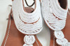 African maasai white beaded sandals for women summer shoes
