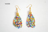 African beaded earrings multicolored tribal jewelry