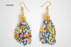 African beaded earrings multicolored tribal jewelry