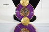 African purple tiered pendant necklace tribal