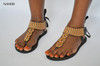 African beaded sandals handmade tribal sandals naheri  - TATU