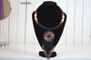 Beaded African necklace handmade pendant black naheri