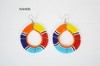 African beaded hoop earrings round naheri jewelry