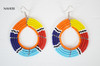 African beaded hoop earrings round naheri jewelry