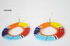 African beaded hoop earrings round naheri jewelry