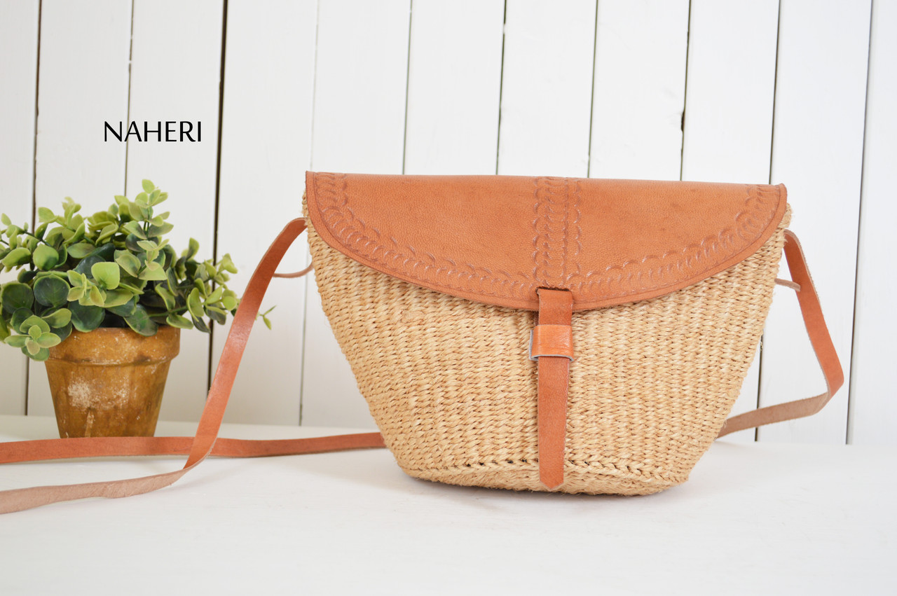 Kenya Sisal Tote Basket Chimney Stripes | Ten by Three