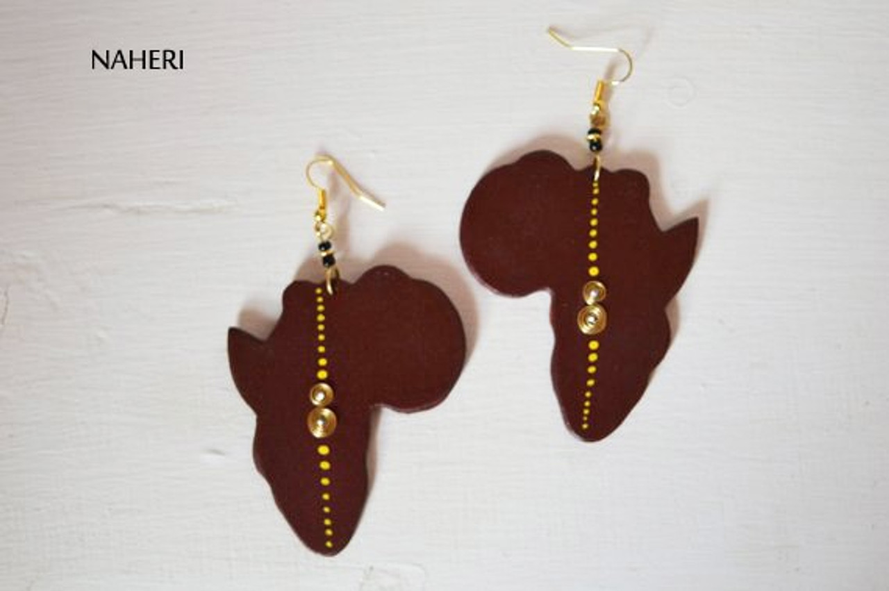 Wooden Sankofa Earrings Large African Adinkra Ethnic Jewelry Red Green –  The Blacker The Berry