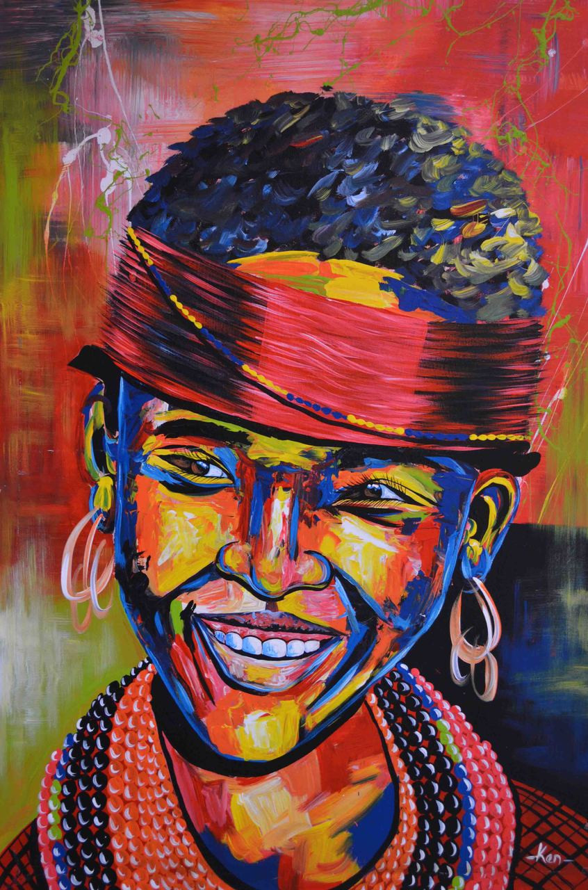 African Maasai female 1 Art Board Print for Sale by Rothnaric