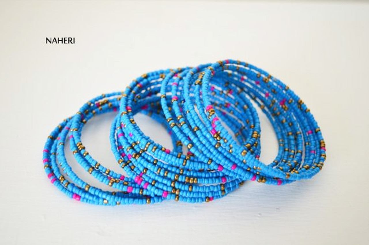 Beaded Spiral African bracelets