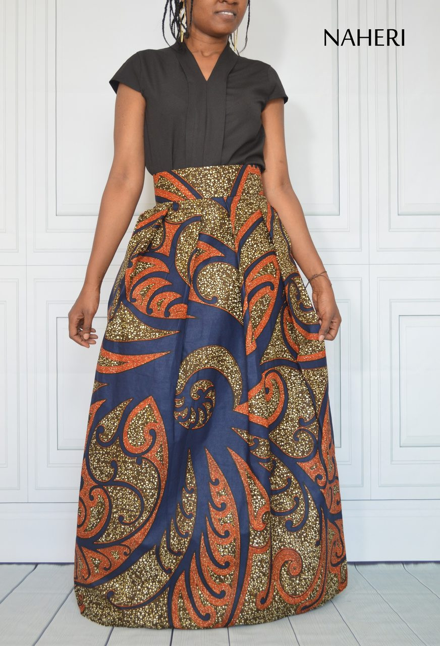 African print maxi skirt - ADILI 