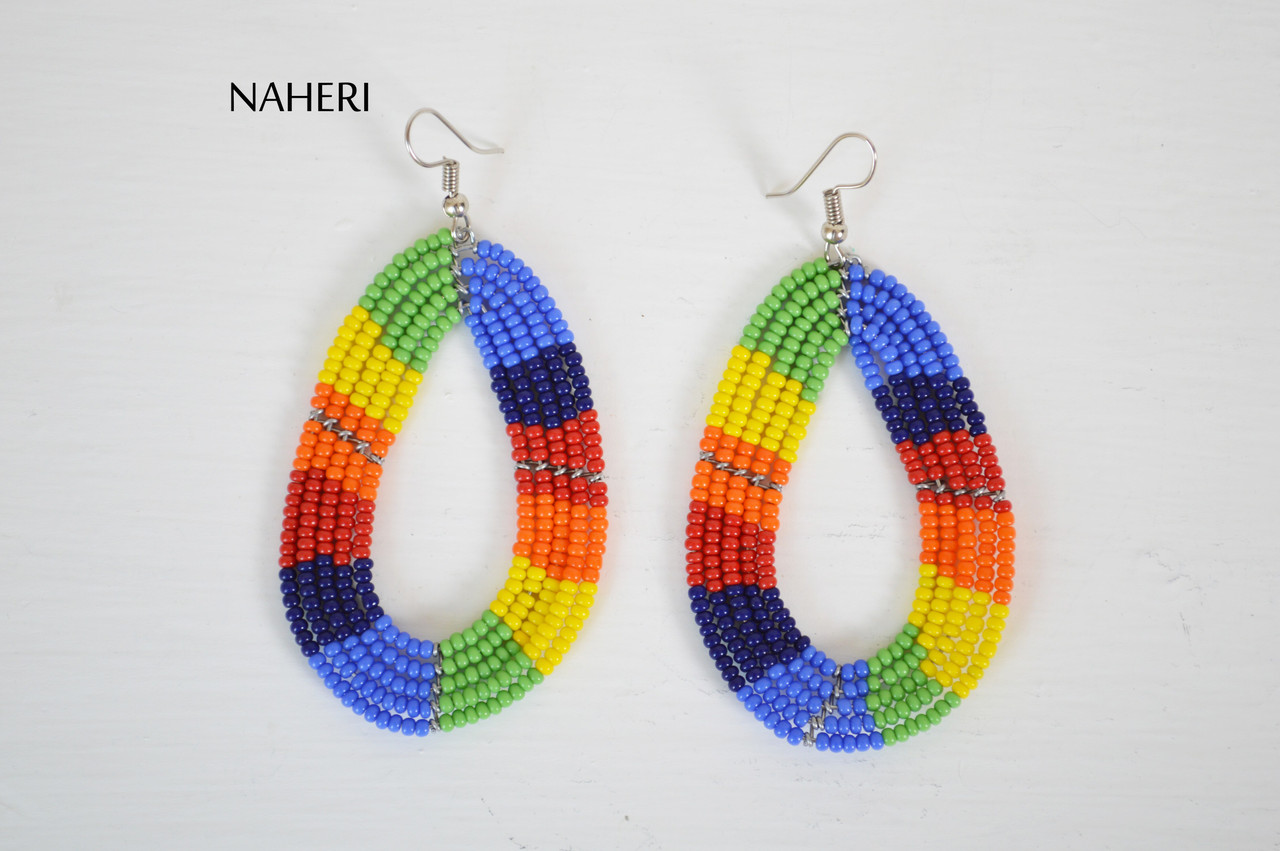 Bahama Bead Hoop Earrings