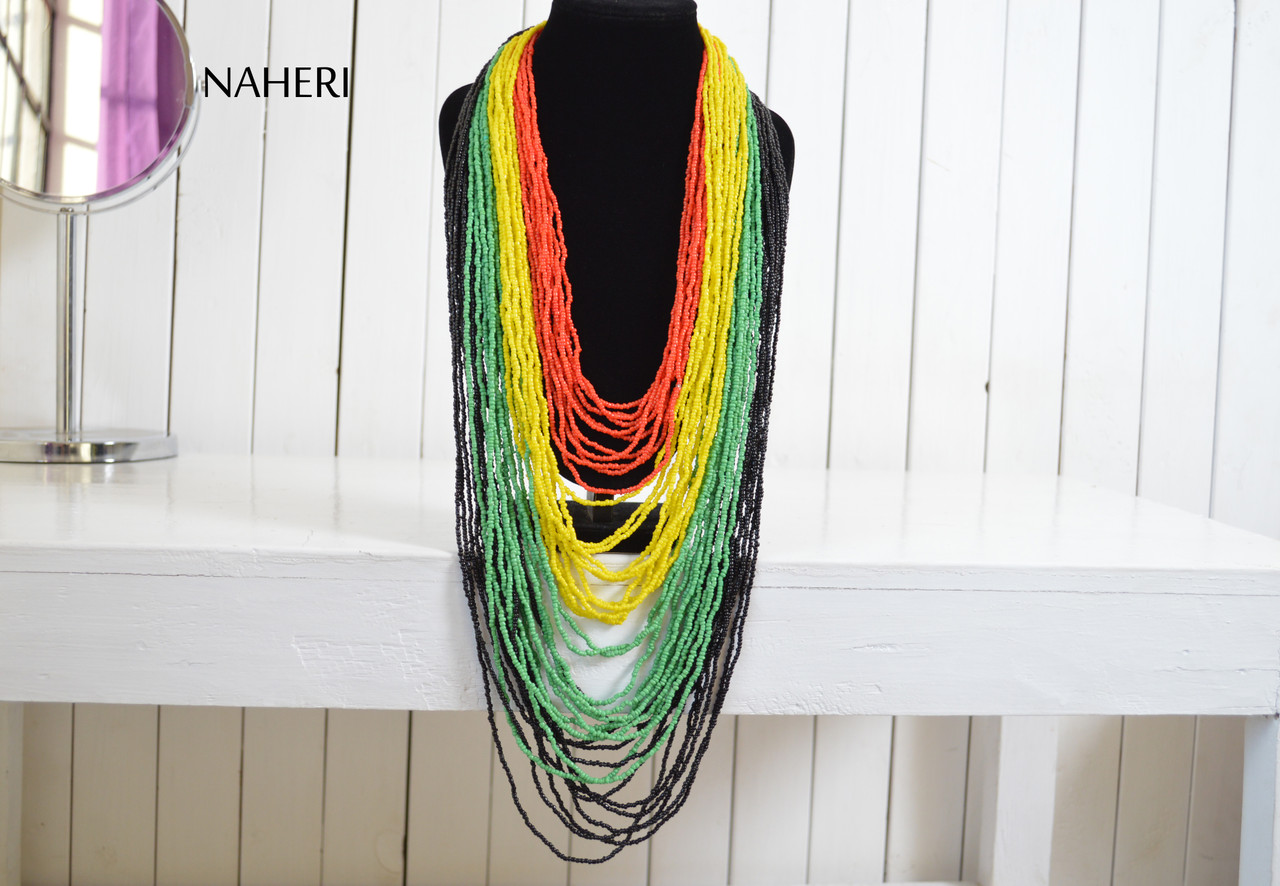 Amazon.com: Paper Beads Neckace - African Jewelry - Handmade in Uganda -  Multicolored : Handmade Products