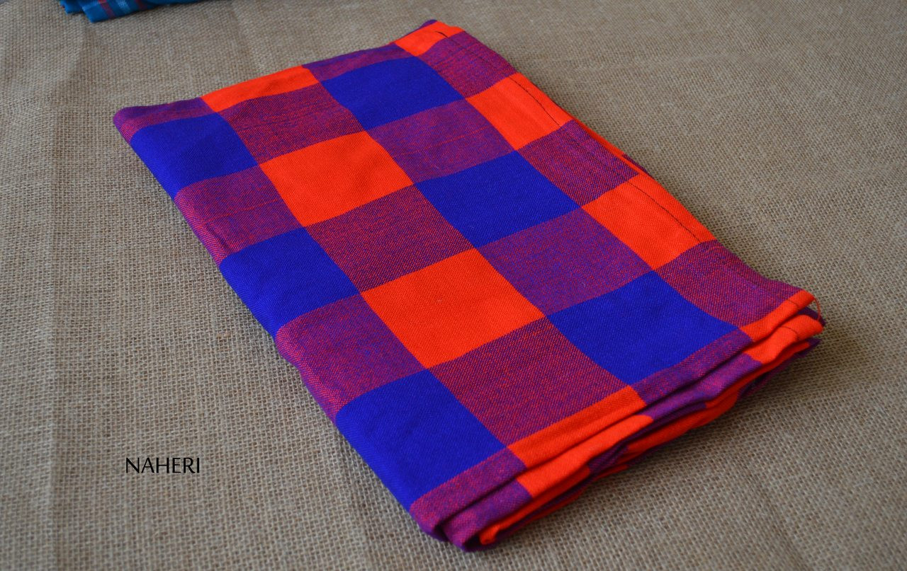 Maasai Shuka / Blanket - Shawls purple, handwoven cloth, cotton