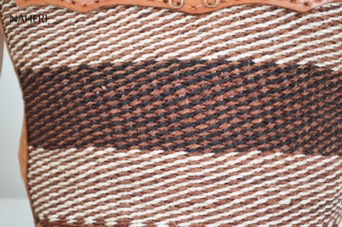 African sisal hand bag hand woven leather bag naheri