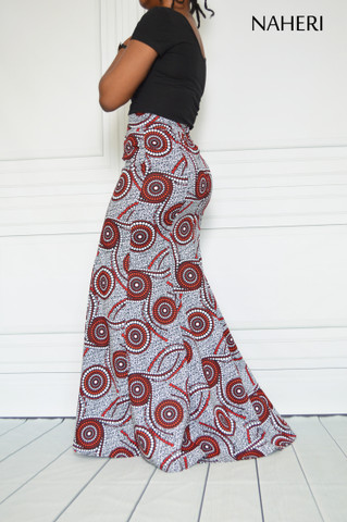 African print skirt - AVA ankara maxi skirt African print clothing naheri