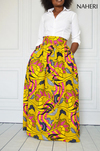 African print skirt - MIMI tribal print skirt 100% cotton Naheri