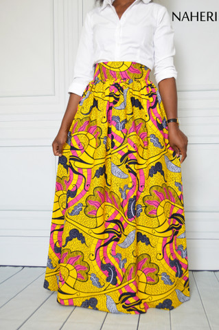 African print skirt - MIMI tribal print skirt 100% cotton Naheri