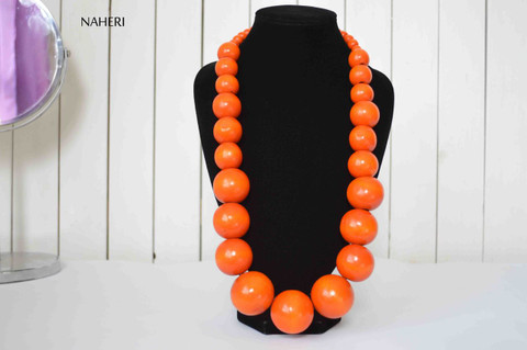 Orange and Blue Nugget Necklace – Alma Market