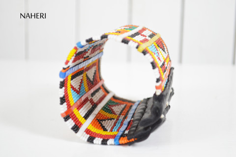 African tribal cuff bracelet maasai handmade jewelry naheri