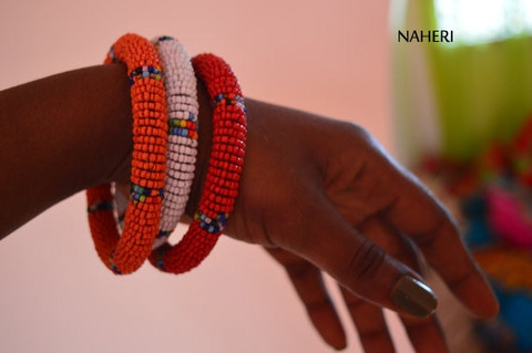 African Maasai beaded tribal bracelets/bangles