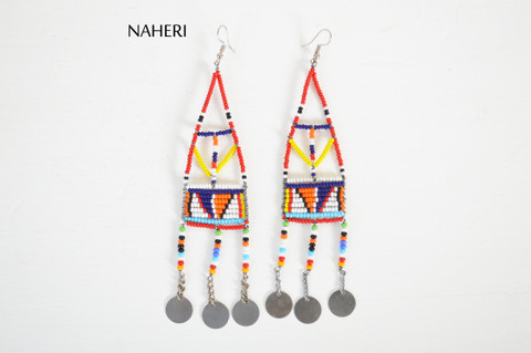 African maasai earrings handmade jewelry naheri