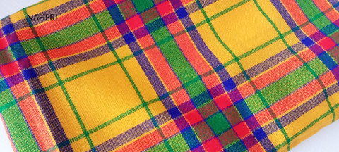 African Maasai Shuka yellow plaid naheri