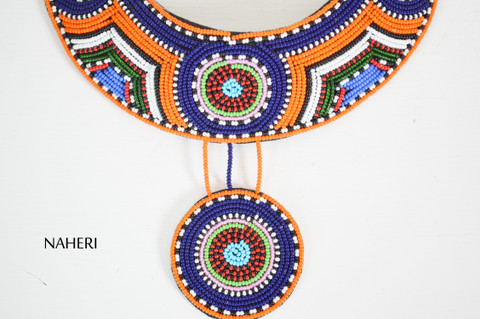 Beaded African jewelry tribal necklace naheri