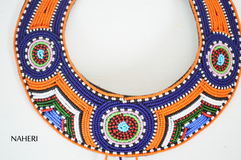 Beaded African jewelry tribal necklace naheri