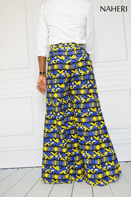 DIRLI African Print Wide Leg Trousers - Etsy Israel