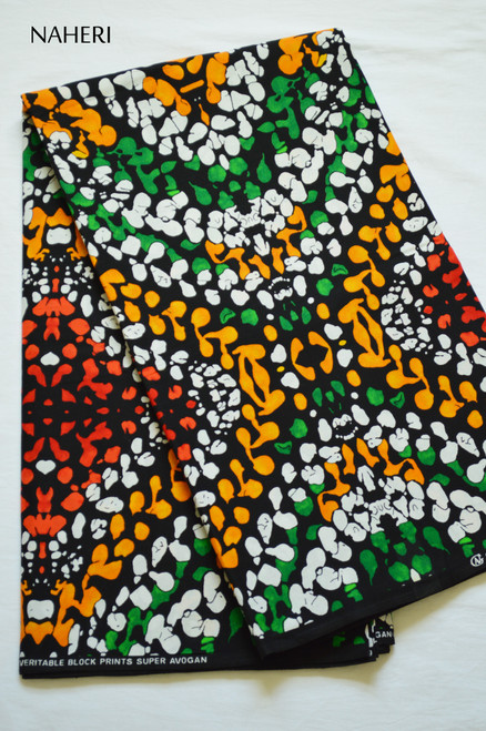 African print fabric tribal multicolored Naheri