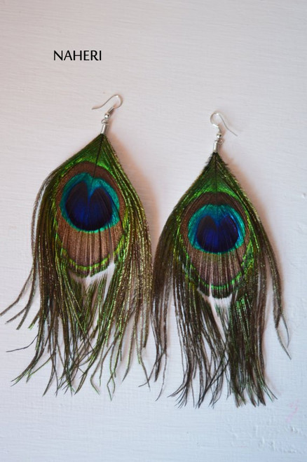 Hand-Painted Droplet Ceramic Dangle Earrings from India - Feather Drop –  GlobeIn