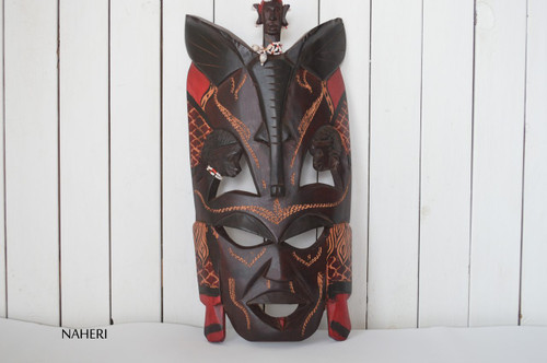 African inspired wall hanging mask large
