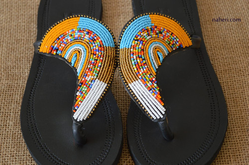 Buy Beaded Leather Sandals Ladies Open Shoes Maasai Sandals Hand Made  Leather Sandals Beach Sandals Market Shoes Christmas Gift Traveling Shoes  Online in India - Etsy