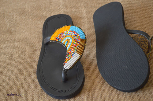 African beaded sandals,Maasai sandals | Beaded sandals, Beaded leather  sandals, Genuine leather sandals