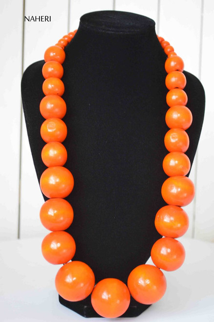 Green and orange beaded kundan necklace and earrings - Set Of Two by Abhika  Creations | The Secret Label