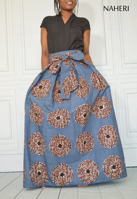 pleated ankara skirt