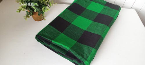 Green and Black Maasai Shuka With Fleece Lining - Crafts With Meaning