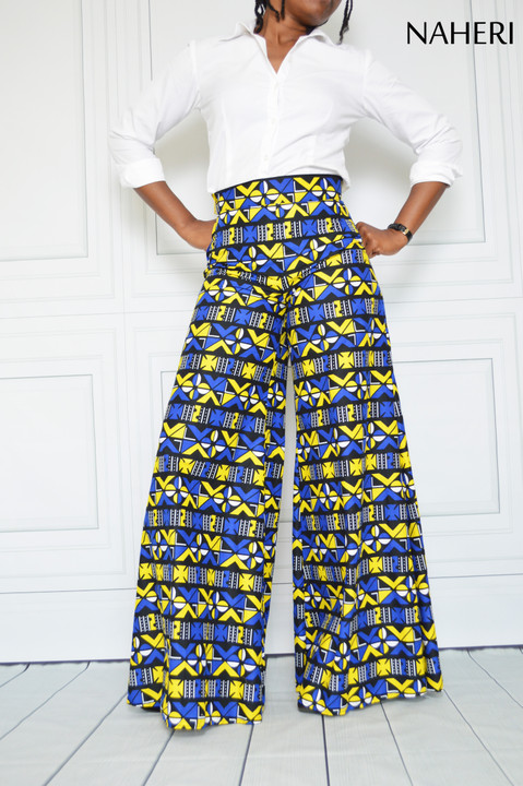 African print wide leg pants - SHAYO high waist trousers naheri
