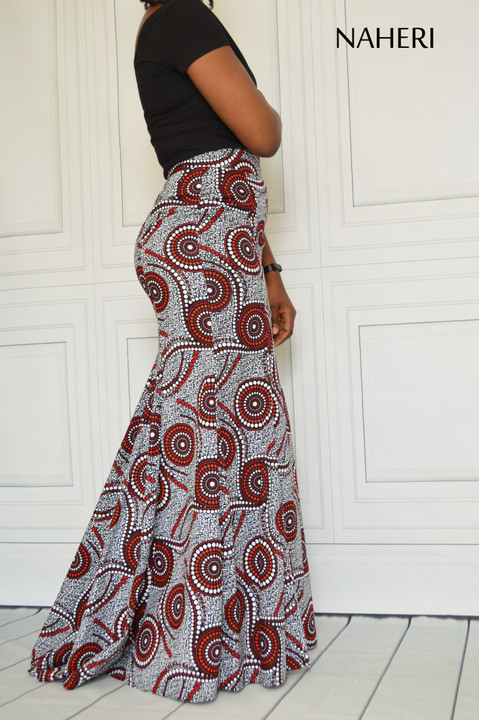African print skirt - AVA ankara maxi skirt African print clothing naheri