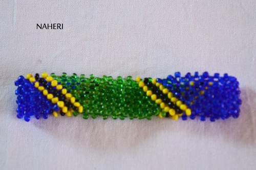 African beaded flag bracelet Somaliland | NAHERI